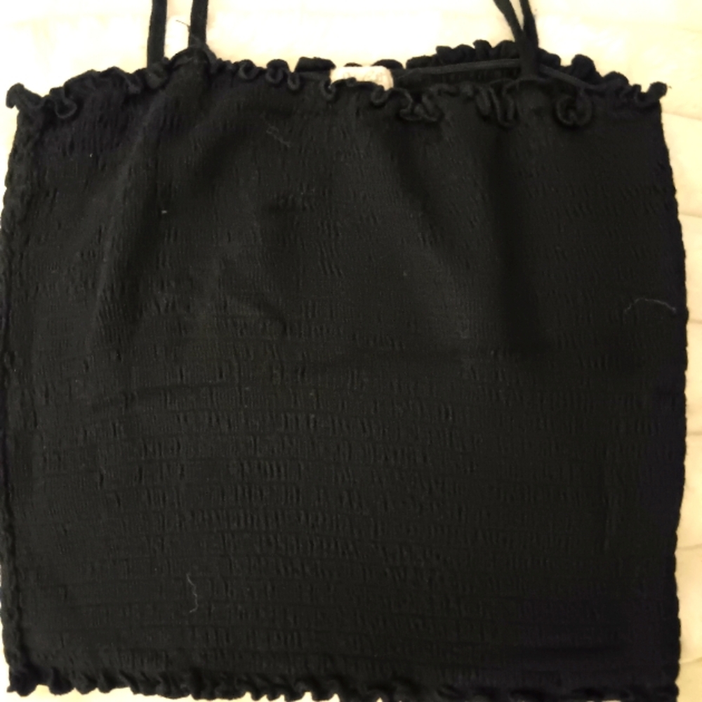John Galt Black Textured Tank Top